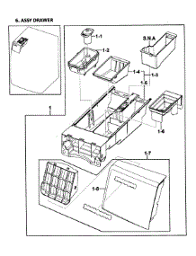 Drawer Assy parts for Samsung Washer WF419AAU/XAA-0000 / from AppliancePartsPros.com