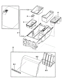 Drawer 1 parts for Samsung Washer WF431ABW/XAA-0000 / from AppliancePartsPros.com