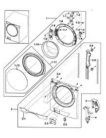 Front Door parts for Samsung Washer WF431ABW/XAA-0000 / from AppliancePartsPros.com