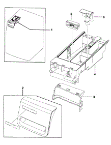 Drawer parts for Samsung Washer WF209ANW/XAA-0000 / from AppliancePartsPros.com