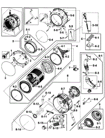 Drum Assy parts for Samsung Washer WF448AAP/XAA-0000 / from AppliancePartsPros.com