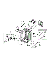 Frame Assy parts for Samsung Washer WF511ABR/XAA-0000 / from AppliancePartsPros.com