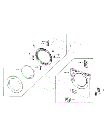 Front Panel parts for Samsung Washer WF231ANW/XAA-0001 / from AppliancePartsPros.com