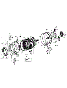 Drum Assy parts for Samsung Washer WF339AAW/XAA / from AppliancePartsPros.com