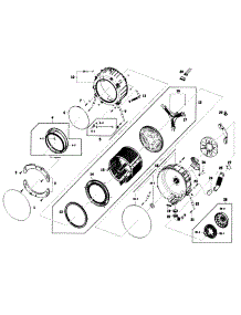 Drum Assy parts for Samsung Washer WF410ANW/XAA / from AppliancePartsPros.com