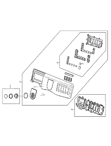 Control Panel parts for Samsung Washer WF410ANR/XAA / from AppliancePartsPros.com