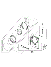 Door Assy parts for Samsung Washer WF410ANR/XAA / from AppliancePartsPros.com