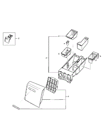 Drawer Assy 1 parts for Samsung Washer WF410ANR/XAA / from AppliancePartsPros.com