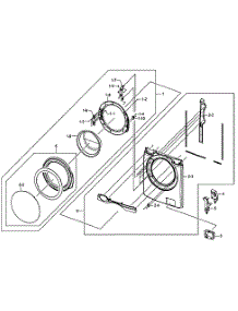 Door Assy parts for Samsung Washer WF330ANB/XAA / from AppliancePartsPros.com