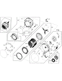 Drum parts for Samsung Washer WF350ANW/XAA / from AppliancePartsPros.com