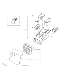 Drawer Assy parts for Samsung Washer WF520ABW/XAA / from AppliancePartsPros.com