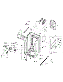 Frame Assy parts for Samsung Washer WF520ABW/XAA / from AppliancePartsPros.com