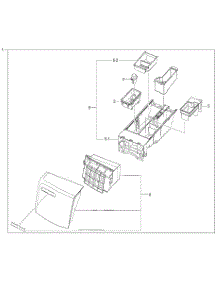 Drawer Assy parts for Samsung Washer WF520ABP/XAA / from AppliancePartsPros.com