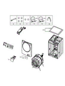 Main Assemblies parts for Samsung Washer WF330ANW/XAA / from AppliancePartsPros.com