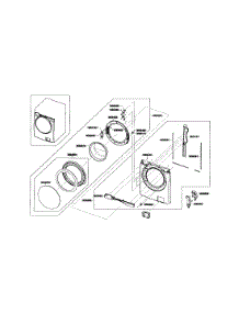 Frame Front & Door parts for Samsung Washer WF409ANW/XAA / from AppliancePartsPros.com