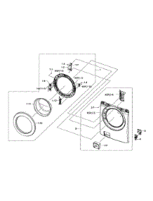 Door parts for Samsung Washer WF210ANW/XAA / from AppliancePartsPros.com