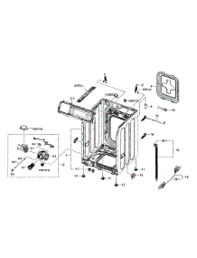 Frame / Drain Pump parts for Samsung Washer WF210ANW/XAA / from AppliancePartsPros.com