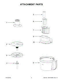 03 - Attachment Parts parts for Whirlpool Food Processor 3KFP0933TER0 from AppliancePartsPros.com