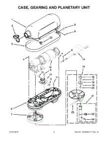 03 - Case, Gearing And Planetary Unit parts for Whirlpool Mixer 4KSM7990WH0 from AppliancePartsPros.com