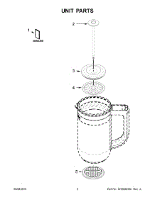 02 - Unit Parts parts for Whirlpool Coffee Maker 5KCM0512ASS0 from AppliancePartsPros.com