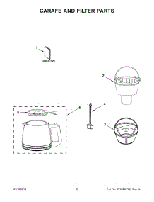 02 - Carafe And Filter Parts parts for Whirlpool Coffee Maker 5KCM1204BOB0 from AppliancePartsPros.com