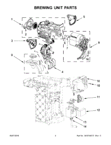 03 - Brewing Unit Parts parts for Whirlpool Coffee Maker 5KES0503BER0 from AppliancePartsPros.com