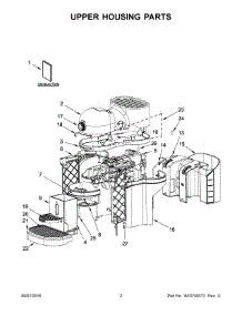 02 - Upper Housing Parts parts for Whirlpool Coffee Maker 5KES0503BSR0 from AppliancePartsPros.com
