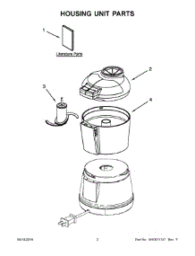 02 - Housing Unit Parts parts for Whirlpool Food Processor 5KFC3515EAC0 from AppliancePartsPros.com