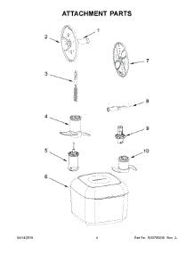 03 - Attachment Parts parts for Whirlpool Food Processor 5KFP1444DMS0 from AppliancePartsPros.com