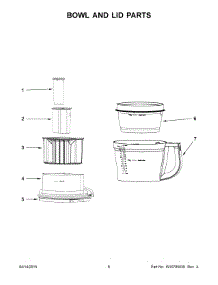 04 - Bowl And Lid Parts parts for Whirlpool Food Processor 5KFP1444GCA0 from AppliancePartsPros.com