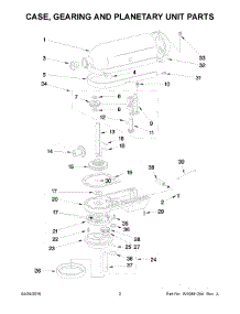 02 - Case, Gearing And Planetary Unit Parts parts for Whirlpool Mixer 5KPM5CWH0 from AppliancePartsPros.com