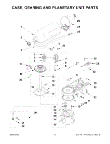 04 - Case, Gearing And Planetary Unit Parts parts for Whirlpool Mixer 5KSM150PSIIC4 from AppliancePartsPros.com