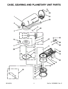 03 - Case, Gearing And Planetary Unit Parts parts for Whirlpool Mixer 5KSM160PSAPK0 from AppliancePartsPros.com