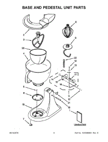 05 - Base And Pedestal Unit Parts parts for Whirlpool Mixer 5KSM160PSAPT0 from AppliancePartsPros.com