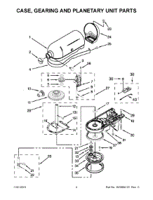 03 - Case, Gearing And Planetary Unit Parts parts for Whirlpool Mixer 5KSM175PSEPT4 from AppliancePartsPros.com