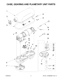 03 - Case, Gearing And Planetary Unit Parts parts for Whirlpool Mixer 5KSM7580XBAC0 from AppliancePartsPros.com