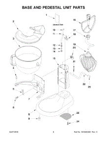 04 - Base And Pedestal Unit Parts parts for Whirlpool Mixer 5KSM7580XEAC0 from AppliancePartsPros.com