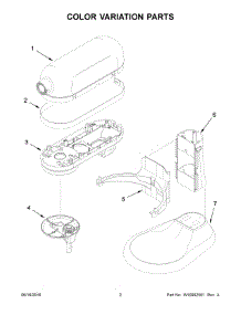 02 - Color Variation Parts parts for Whirlpool Mixer 5KSM7586PZCA0 from AppliancePartsPros.com