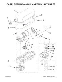 03 - Case, Gearing And Planetary Unit Parts parts for Whirlpool Mixer 5KSM7586PZCA0 from AppliancePartsPros.com