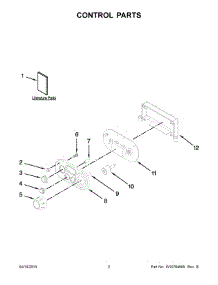 02 - Control Parts parts for Whirlpool Waffle Maker 5KWB110EMS0 from AppliancePartsPros.com