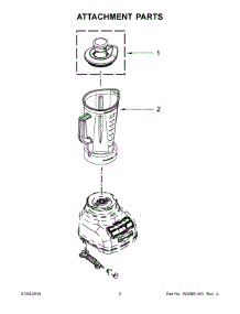 02 - Attachment Parts parts for Whirlpool Blender 7KSB1575ZOB0 from AppliancePartsPros.com
