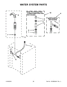 14 - Water System Parts parts for Whirlpool Washer Dryer Combo 7MWGT3300EQ0 from AppliancePartsPros.com