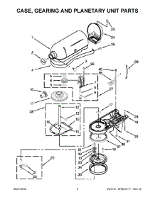 03 - Case, Gearing And Planetary Unit Parts parts for Whirlpool Mixer 9KSM95WH0 from AppliancePartsPros.com