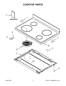 02 - Cooktop Parts parts for Maytag Range AER6303MFB0 from AppliancePartsPros.com