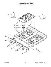 02 - Cooktop Parts parts for Amana Range AGR3130BAW0 from AppliancePartsPros.com