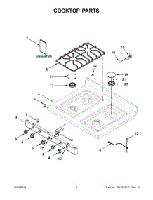 02 - Cooktop Parts parts for Maytag Range AGR4230BAB1 from AppliancePartsPros.com