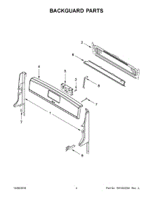 03 - Backguard Parts parts for Maytag Range AGR5330BAS1 from AppliancePartsPros.com