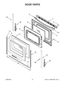 07 - Door Parts parts for Maytag Range AGR6303MFW0 from AppliancePartsPros.com