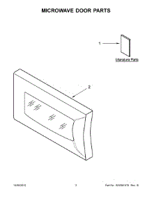 02 - Microwave Door Parts parts for Amana Microwave AMC2206BAB00 from AppliancePartsPros.com