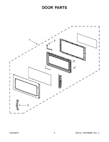 03 - Door Parts parts for Maytag Microwave AMV1150VAS5 from AppliancePartsPros.com